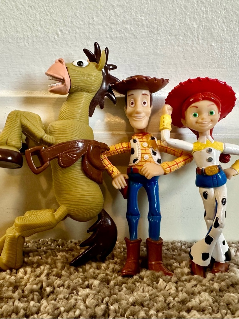 Lot of 3Toy Story Action Figures-Woody Jesse & Bullseye Disney  Mini Figures